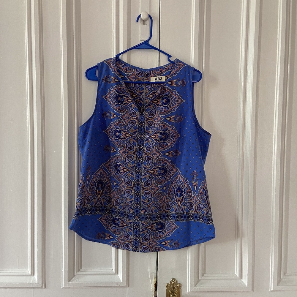Verse brand sleeveless silky top size L